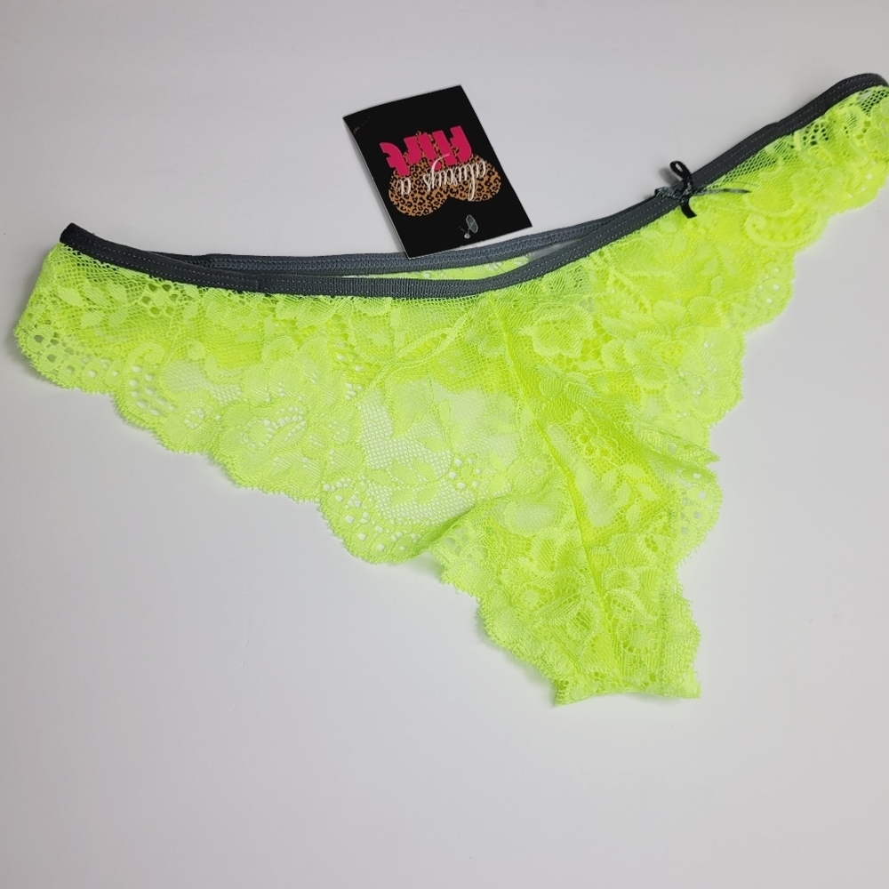 New Always A Flirt Sheer Nylon Lace Woman's Sexy Undies Large Underwear